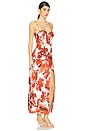 view 2 of 3 Ember Bustier Draped Maxi Dress in Blooming Blossom