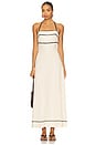 view 1 of 3 Billie Contrast Panelled Midi Dress in Ecru