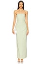 view 1 of 3 Lani Strapless Draped Maxi Dress in Pistachio