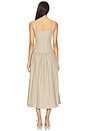view 3 of 3 VESTIDO MIDI CON CUELLO CUADRADO MAIORI in Laurel Oak