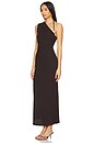 view 3 of 4 Beau Gathered Asymmetrical Maxi Dress in Espresso