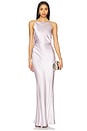 view 1 of 3 La Lune High Neck Ruched Maxi Dress in Lilac