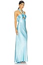 view 2 of 3 La Lune Ruched Halter Maxi Dress in Iceberg Blue