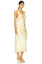 view 2 of 3 VESTIDO MIDI DECOTADO, TRANSPASSADO NAS COSTAS LA LUNE in Lemon