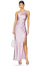 view 1 of 3 La Lune Asymmetrical Gathered Maxi Dress in Lilac