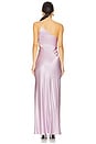 view 3 of 3 La Lune Asymmetrical Gathered Maxi Dress in Lilac