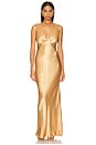 view 1 of 3 Oliviera Plunged Cross Back Maxi Dress in Taffy