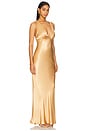 view 2 of 3 Oliviera Plunged Cross Back Maxi Dress in Taffy