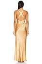 view 3 of 3 Oliviera Plunged Cross Back Maxi Dress in Taffy