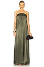 view 1 of 3 La Lune Strapless Column Maxi Dress in Forest