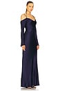 view 2 of 3 La Lune Off Shoulder Tie Maxi Dress in Midnight