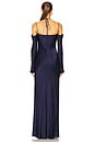 view 3 of 3 La Lune Off Shoulder Tie Maxi Dress in Midnight