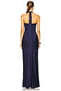 view 3 of 3 La Lune Ruched Halter Maxi Dress in Midnight