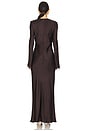 view 3 of 3 Allegra Lace Plunged Maxi Dress in Espresso