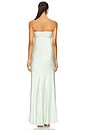view 3 of 3 La Lune Strapless Ruched Bodice Maxi Dress in Key Lime