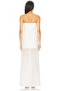 view 3 of 3 Lunar Strapless Draped Maxi Dress in White & Ivory