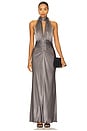 view 1 of 3 Agnes Halter Neck Maxi Dress in Graphite