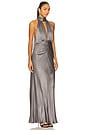 view 2 of 3 Agnes Halter Neck Maxi Dress in Graphite