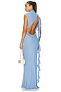 view 1 of 4 Rio Draped Ruffle Maxi Dress in Cornflower Blue