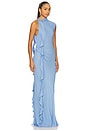 view 3 of 4 Rio Draped Ruffle Maxi Dress in Cornflower Blue