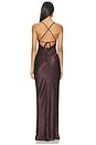 view 3 of 3 La Lune Lace Back Maxi Dress in Espresso