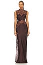 view 2 of 3 Jamila Lace Maxi Dress in Espresso