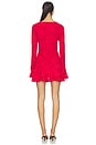 view 3 of 3 Bowery Long Sleeve Ruffle Mini Dress in Cherry
