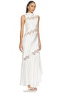view 3 of 4 Simona Asymmetrical Panelled Maxi Dress in Coconut