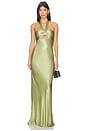 view 1 of 3 La Lune Ruched Halter Maxi Dress in Fern