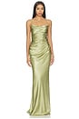 view 1 of 3 La Lune Lace Back Maxi Dress in Fern