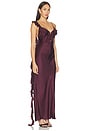 view 2 of 3 Agnes Ruffle Slip Maxi Dress in Wine Tasting