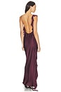 view 4 of 3 Agnes Ruffle Slip Maxi Dress in Wine Tasting