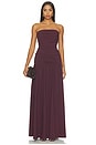 view 1 of 3 Campbell Stapless Ruched Maxi Dress in Wine Tasting