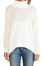 view 4 of 4 Bewildered Spliced Turtleneck in Ivory/Nude in Ivory & Nude