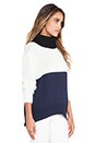 view 2 of 4 Bewildered Spliced Turtleneck in Navy & Multi