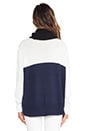 view 3 of 4 Bewildered Spliced Turtleneck in Navy & Multi