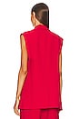 view 4 of 5 Irena Sleeveless Tailored Blazer in Roma Red
