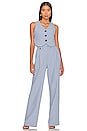 view 4 of 4 Irena High Waisted Tailored Pant in Chalk Blue