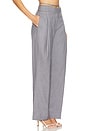 view 2 of 4 Asher Low Rise Slouch Pant With Tie in Steel Grey