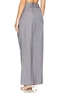 view 3 of 4 Asher Low Rise Slouch Pant With Tie in Steel Grey
