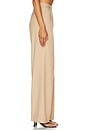 view 3 of 6 Asher Asymmetrical Pleat Front Pant in Latte