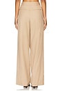 view 4 of 6 Asher Asymmetrical Pleat Front Pant in Latte