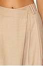 view 6 of 6 Asher Asymmetrical Pleat Front Pant in Latte