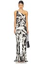 view 5 of 6 Imane Flared Pant in Cream & Black