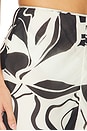 view 6 of 6 Imane Flared Pant in Cream & Black