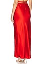 view 3 of 4 Milenna Silk Bias Tie Maxi Skirt in Chilli Red