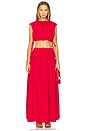 view 5 of 6 Campbell Gathered Maxi Skirt in Goji