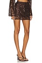 view 2 of 6 Everly Mini Skirt in Chestnut