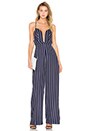 view 1 of 3 Isabelle Wide Leg Jumpsuit in Navy & White Stripe