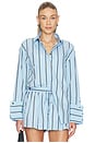 view 1 of 6 Saxon Oversized Shirt in Bather Stripe